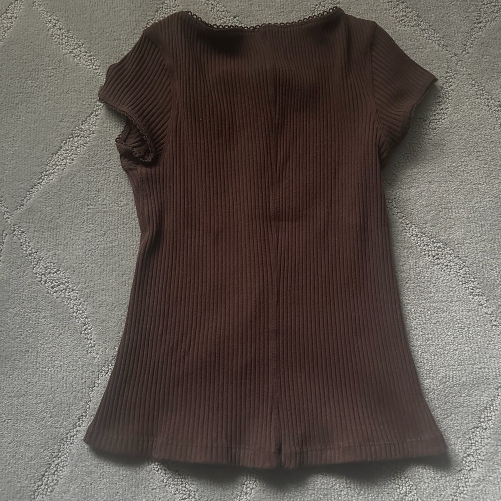 FREE PEOPLE MOST WANTED CARDI CHOCOLATE - Picture 5 of 5